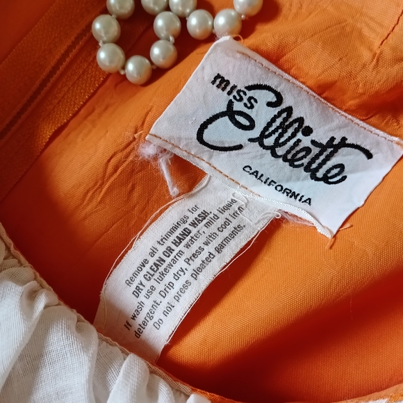 STUNNING 1970S "MISS ELLIETTE" CALIFORNIA MAXI DRESS! LOVELY! - Picture 3 of 17